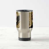 Gold und schwarzes Bling Reisebecher (Mittel)