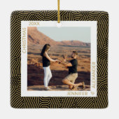 Gold und Schwarzes Foto Keramikornament (Rückseite)