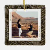 Gold und Schwarzes Foto Keramikornament (Vorderseite)