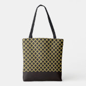 Gold und Schwarzes Gitter Tasche (Rückseite)