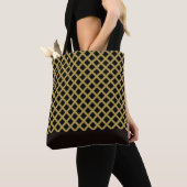 Gold und Schwarzes Gitter Tasche (Von Nahem)