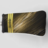 Gold und schwarzes Holz Golf Headcover (Vorderseite)