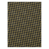 GOLD UND SCHWARZES RAUTE TARTAN KARIERT TISCHDECKE (Vorderseite)