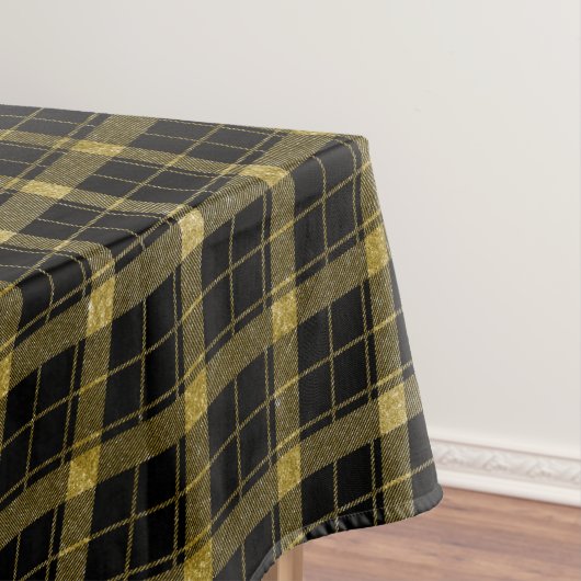 GOLD UND SCHWARZES RAUTE TARTAN KARIERT TISCHDECKE (Beispiel)