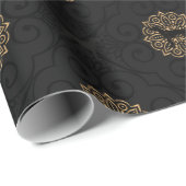 GOLD UND SCHWARZES WEIMARANER WEIHNACHTSPackpapier Geschenkpapier (Rolleneckpunkt)