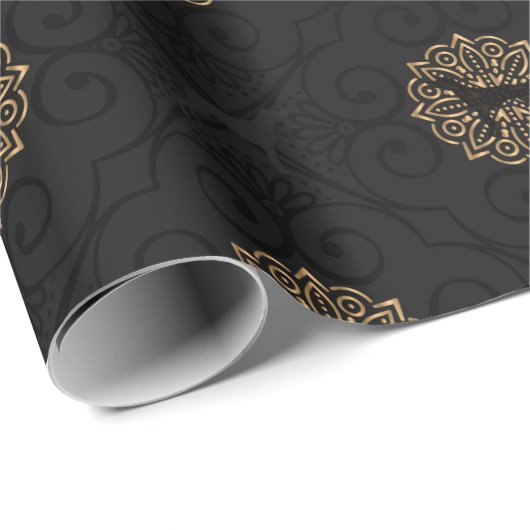 GOLD UND SCHWARZES WEIMARANER WEIHNACHTSPackpapier Geschenkpapier (Rolleneckpunkt)