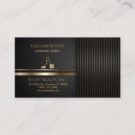 Gold- und Schwarzhandelskarte Visitenkarte (Vorderseite)