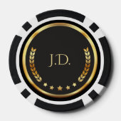 Gold- und Schwarzpokerchips Pokerchips (Rückseite)