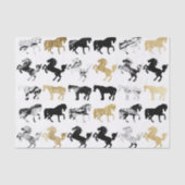 Gold und Schwarzweiss-moderne Marmorierungpferde Seidenpapier (Vorderseite)