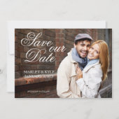 Gold und Script Modern Save the Date Card (Vorderseite)