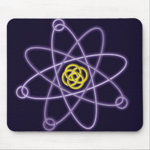 Gold- und Silber-Atomstruktur Wissenschaft Mousepad