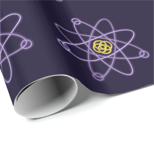 Gold und Silber Atomstrukturwissenschaft Geschenkpapier (Rolleneckpunkt)