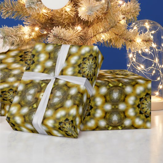 Gold und Silber Baubles Weihnachtswrapping Paper Geschenkpapier (Feiertage)