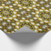 Gold und Silber Baubles Weihnachtswrapping Paper Geschenkpapier (Ecke)