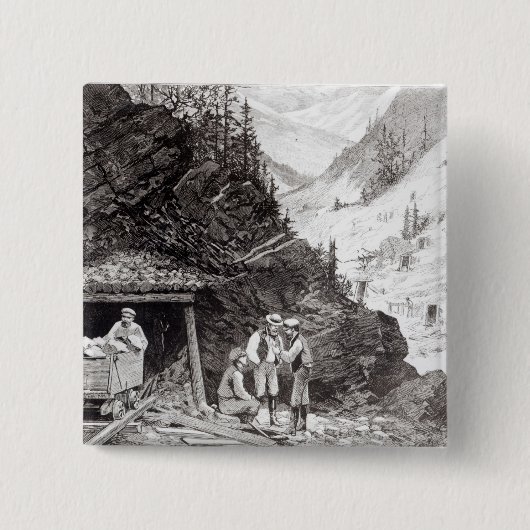 Gold-und Silber-Bergbau Button (Vorderseite)