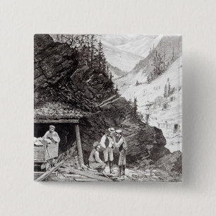 Gold-und Silber-Bergbau Button