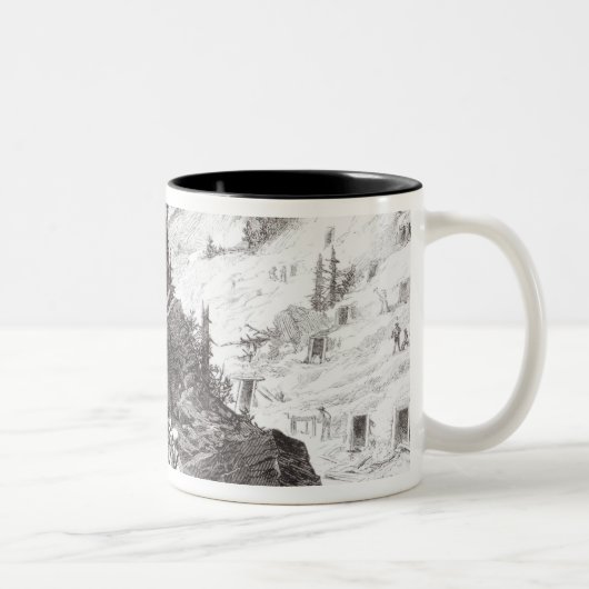 Gold-und Silber-Bergbau Zweifarbige Tasse (Rechts)