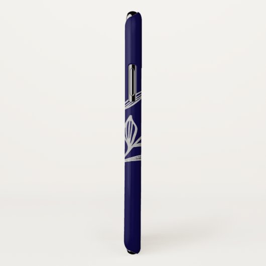 Gold und Silber Blätter Personalisiert Phone Case (Hinten/Rechts)