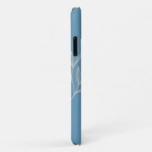 Gold und Silber Blätter Personalisiert Phone Case (Hinten/Rechts)