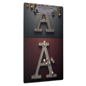 Gold- und Silber-Buchstabe A-Monogramm Klemmbrett (Rechts)