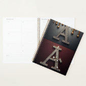Gold- und Silber-Buchstabe A-Monogramm Planer (Anzeige)