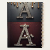 Gold- und Silber-Buchstabe A-Monogramm Planer (Rückseite)