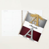 Gold- und Silber-Buchstabe A-Monogramm Planer (Anzeige)