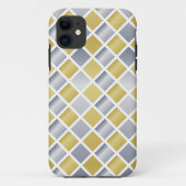 Gold und Silber (Diamond Checkered) Case-Mate iPhone Hülle (Rückseite)