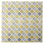 Gold und Silber (Diamond Checkered) Fliese (Vorderseite)