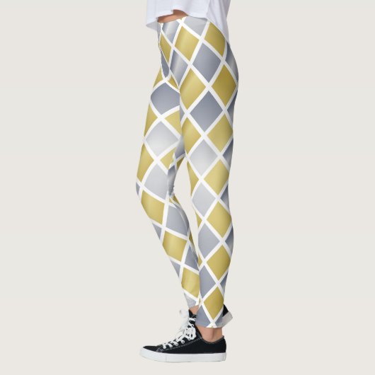 Gold und Silber (Diamond Checkered) Leggings (Links)