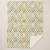 Gold und Silber (Diamond Checkered) Sherpadecke (Vorderseite)