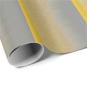 Gold und Silber, elegant gestreift klassisch Geschenkpapier (Rolleneckpunkt)