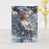 Gold und Silber Engel Weihnachten Karte (Gelbe Blume)