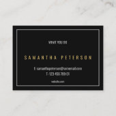 Gold und Silber fett Visitenkarte (Rückseite)