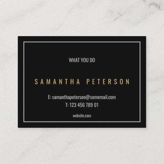 Gold und Silber fett Visitenkarte (Rückseite)