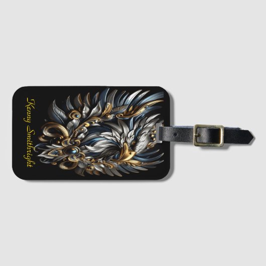 Gold und Silber Gepäckanhänger (Vorderseite (Horizontal))