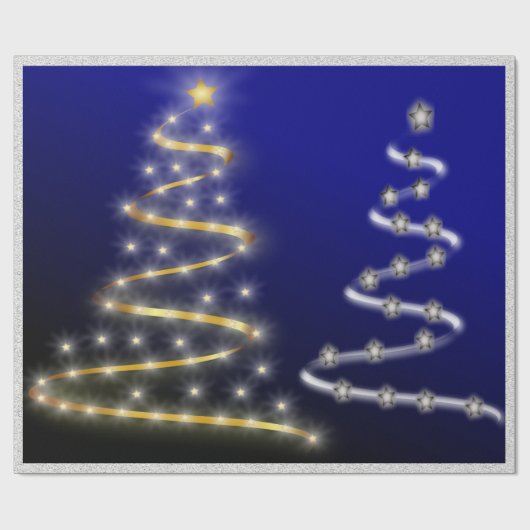 Gold und Silber- Geschenkpapier (Flach)