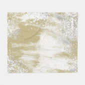 Gold und Silber geteilt  Fleecedecke (Vorderseite (Horizontal))
