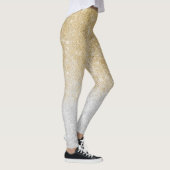 Gold und Silber Glitzer Ombre Luxury Design Leggings (Rechts)