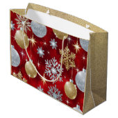 Gold und Silber Große Geschenktüte (Rückseite Schrägansicht)