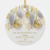 Gold und Silber Keramik Ornament (Vorne)