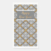 Gold und Silber lackierte Medallions Muster Serviette (Vorderseite)