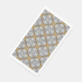 Gold und Silber lackierte Medallions Muster Serviette (Ecke)