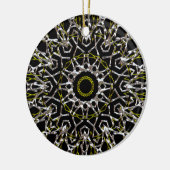 Gold und Silber Mandala Keramik Ornament (Links)