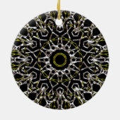 Gold und Silber Mandala Keramik Ornament (Hinten)