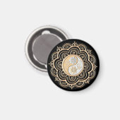 Gold- und Silber-Mandala Magnet (Vorderseite/Rückseite)