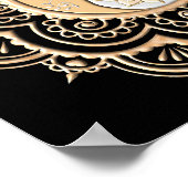 Gold- und Silber-Mandala Poster (Ecke)