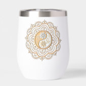Gold- und Silber-Mandala-Wasserflasche (Rückseite)