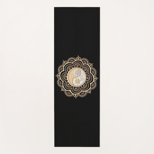 Gold- und Silber-Mandala Yogamatte (Vorderseite)