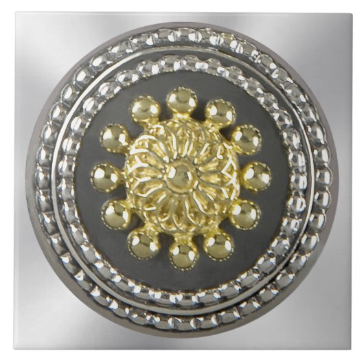Gold-und Silber-Medaillon Fliese (Vorderseite)